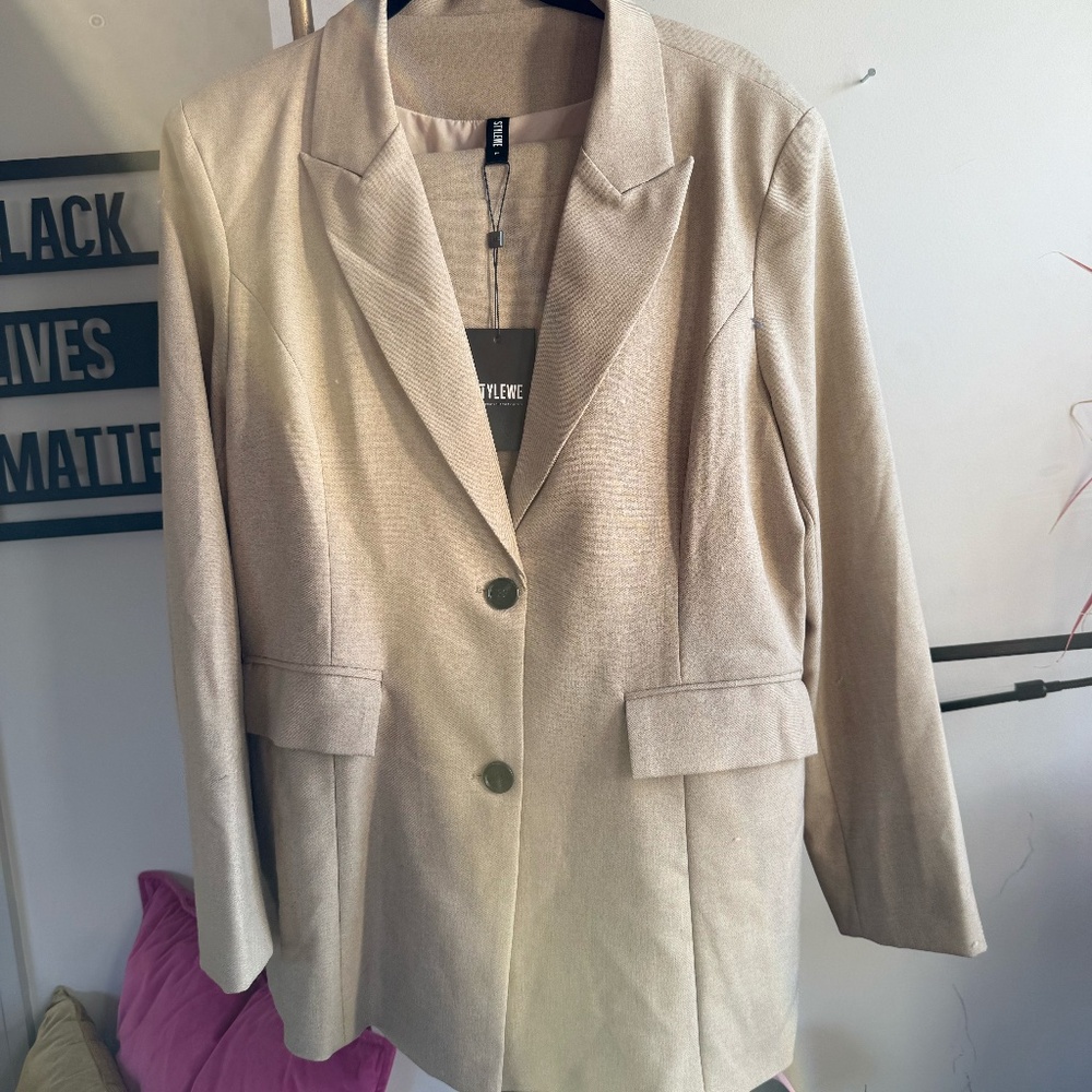 Blazer & Cargo Pant Style Trouser Set